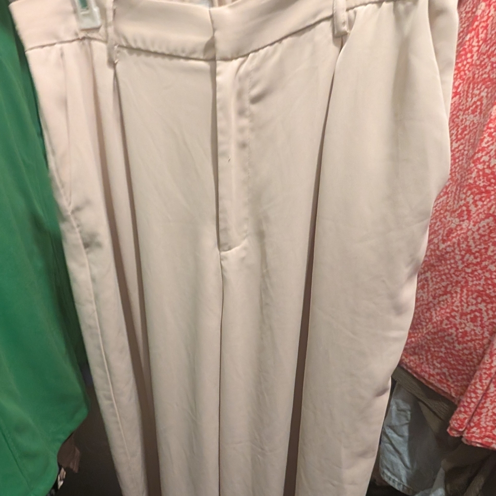 Elegant Women's White Wide Leg Pants